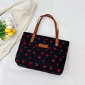 Cherry Day Shoulder Tote - Black