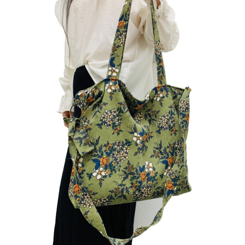 Artist Garden Cord Shoulder Bag - Horizontal