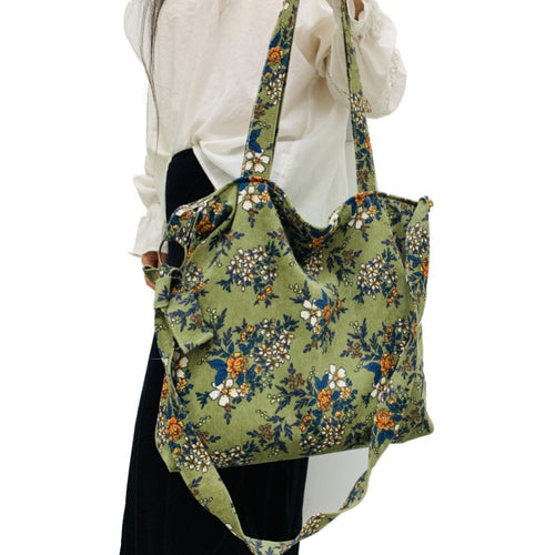 Artist Garden Cord Shoulder Bag - Horizontal