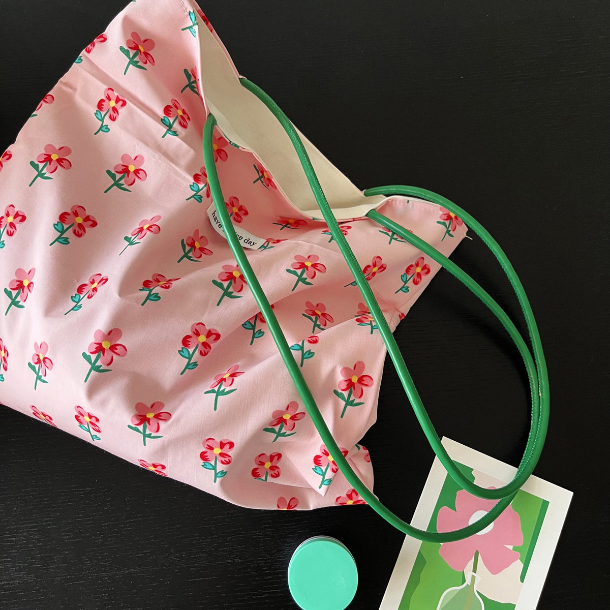 Strawberry Picnic Tote - PU Straps