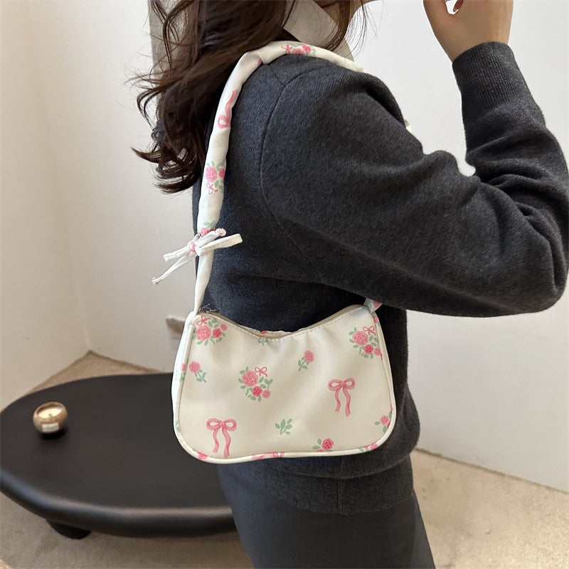 Petal Bow Shoulder Bag - White